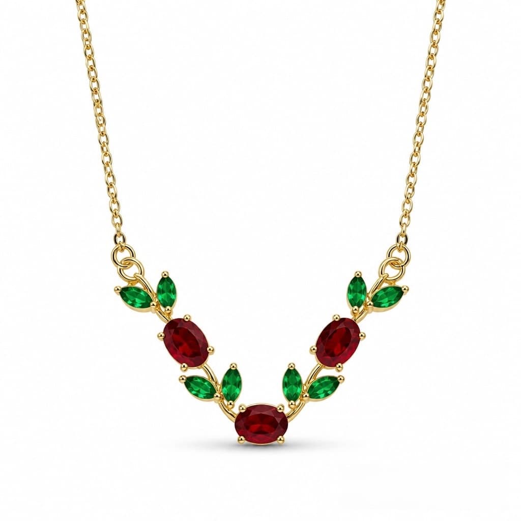 Red Tulip Stainless Necklace