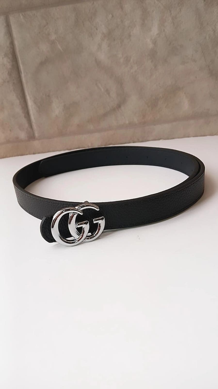 GG Silver Black Belt 2 cm