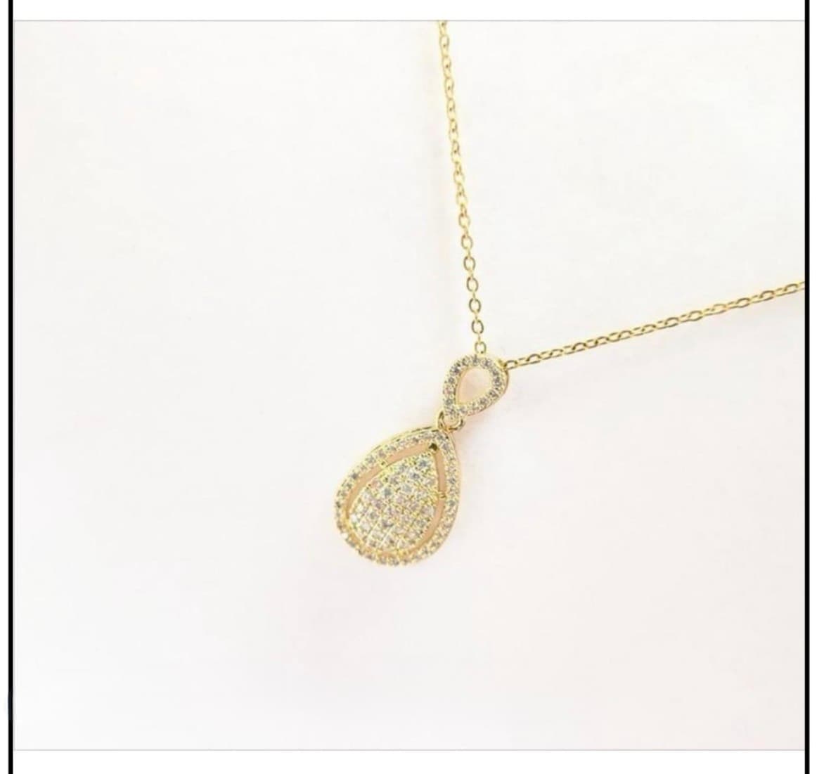 Teardrop Pendant Stainless Necklace